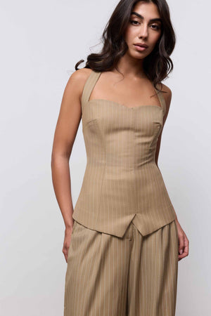 Pinstripe Halter Top