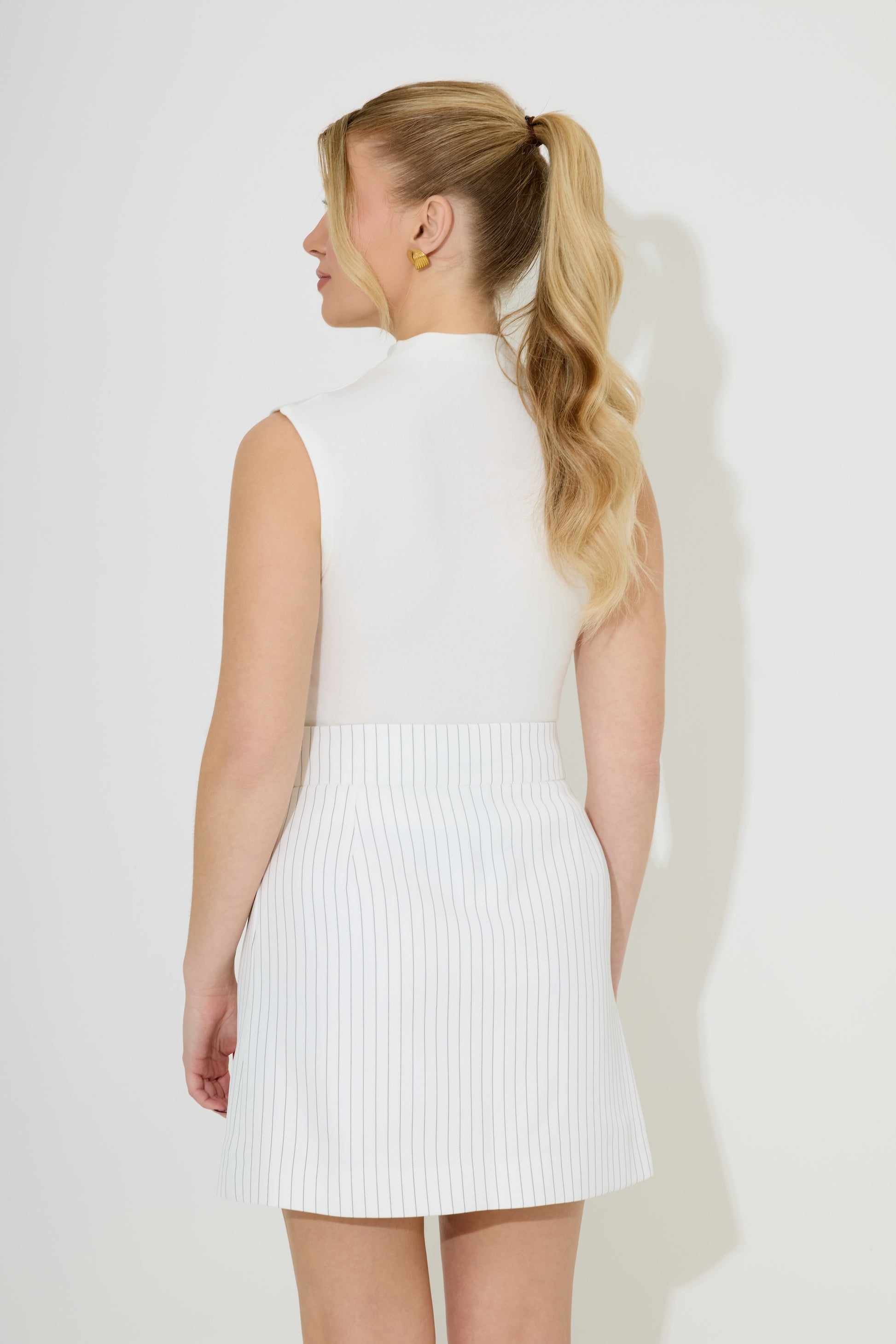 Pinstripe Mini Skirt