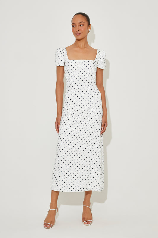 Square Neck Slip Midi Dress