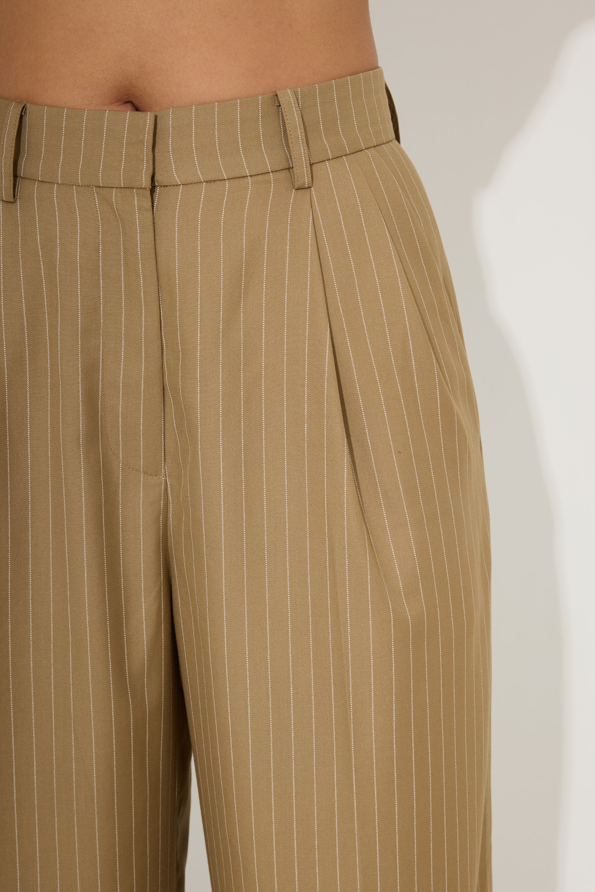 Relaxed Fit Pinstripe Trousers