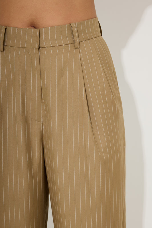 Relaxed Fit Pinstripe Trousers
