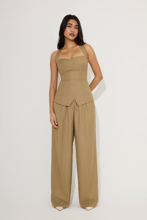 Relaxed Fit Pinstripe Trousers