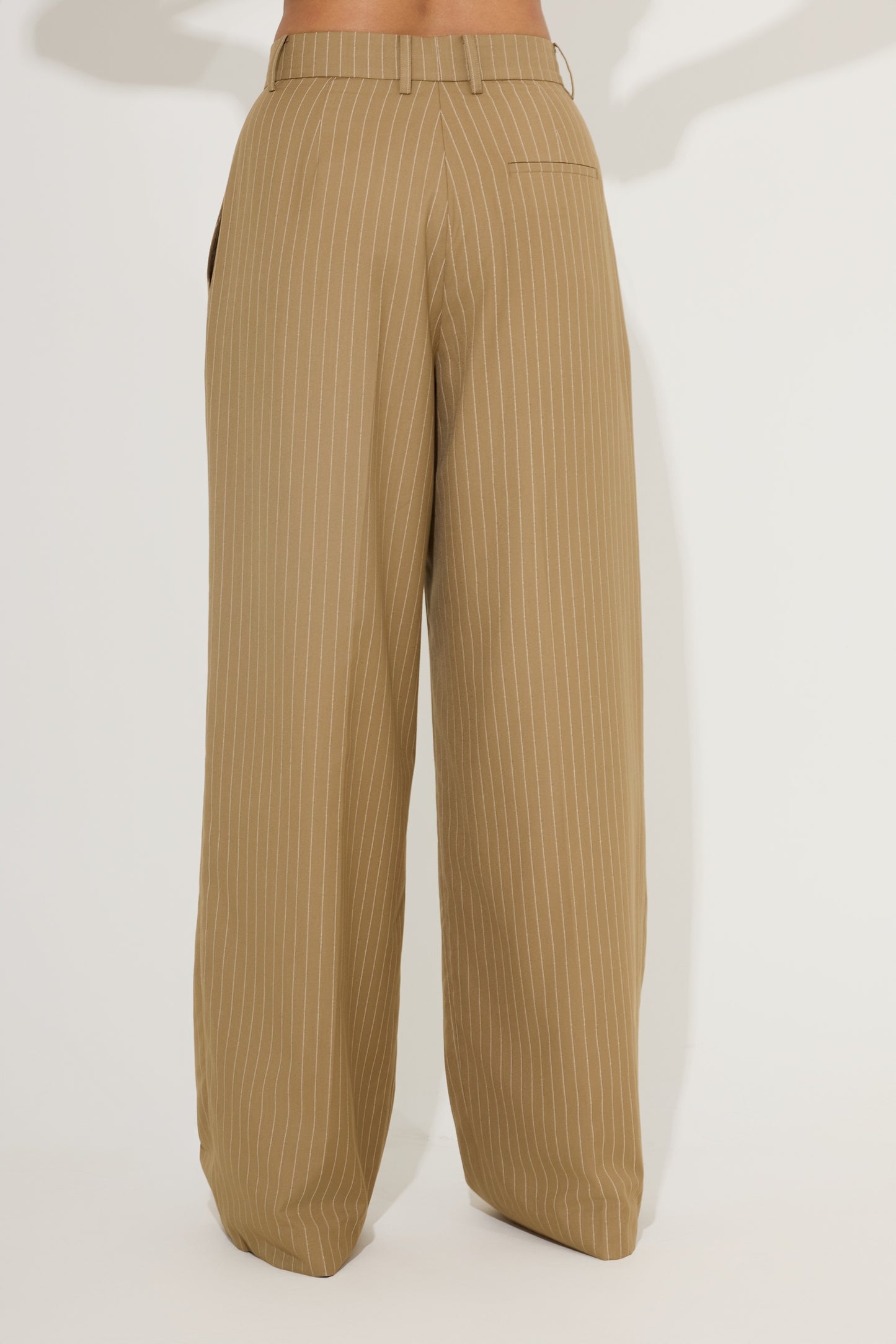 Relaxed Fit Pinstripe Trousers