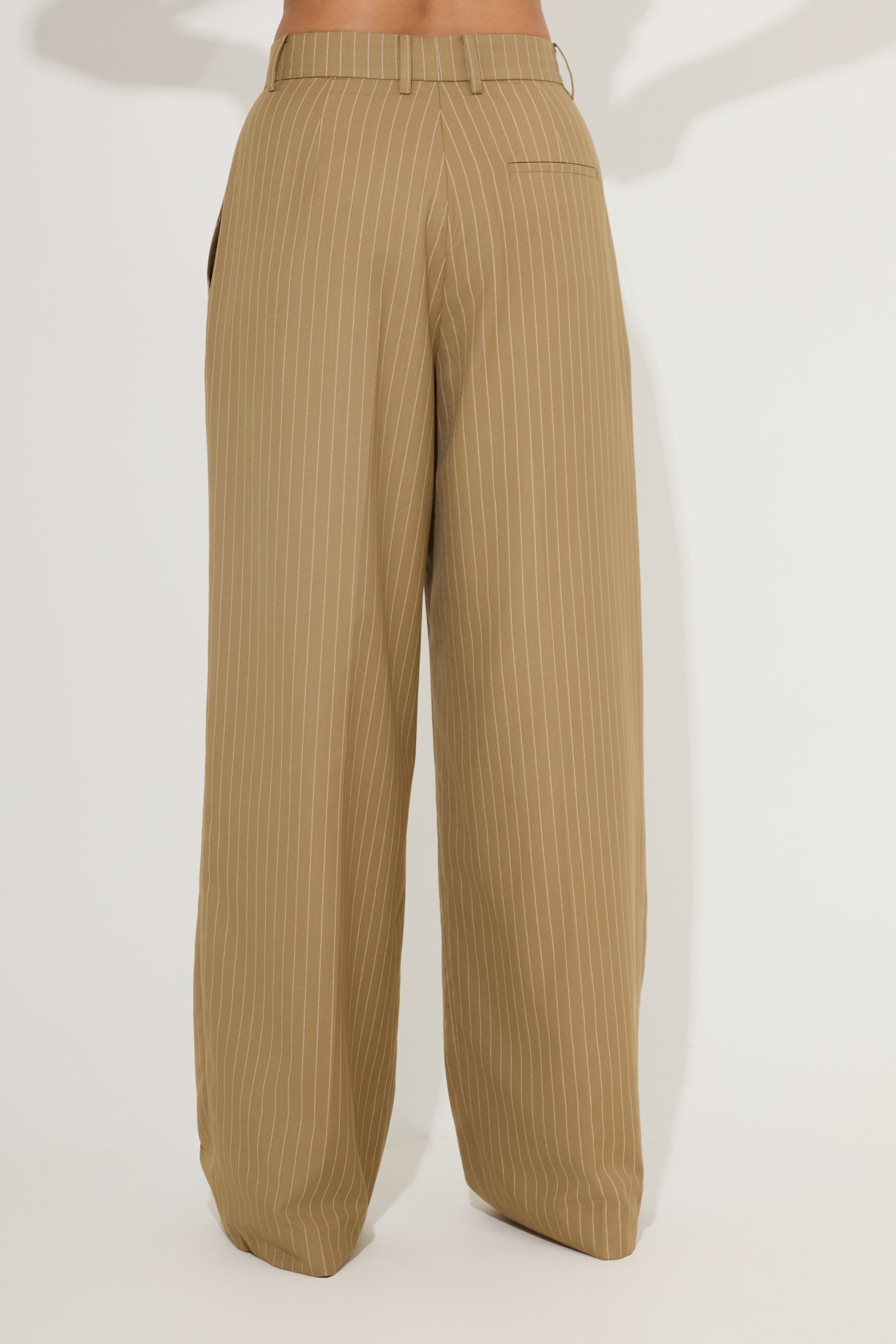 Relaxed Fit Pinstripe Trousers
