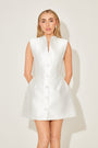 The Ultimate Muse Satin Button Mini Dress