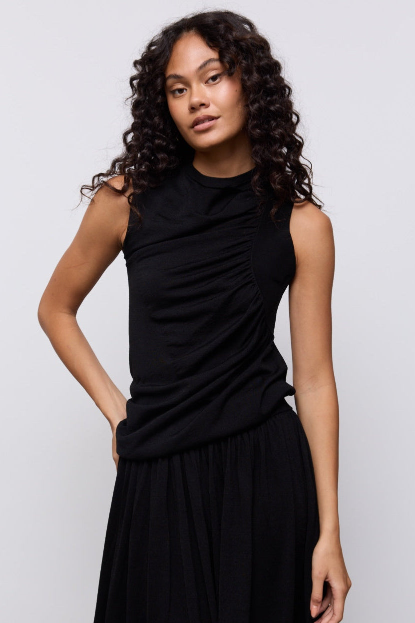 Sheer Gathered Detail Top