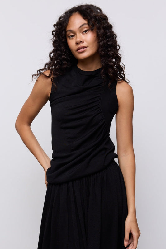 Sheer Gathered Detail Top