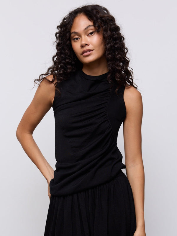 Sheer Gathered Detail Top