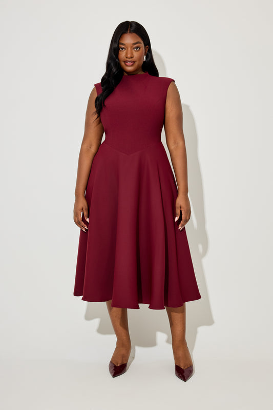 High Waist Midi Dress