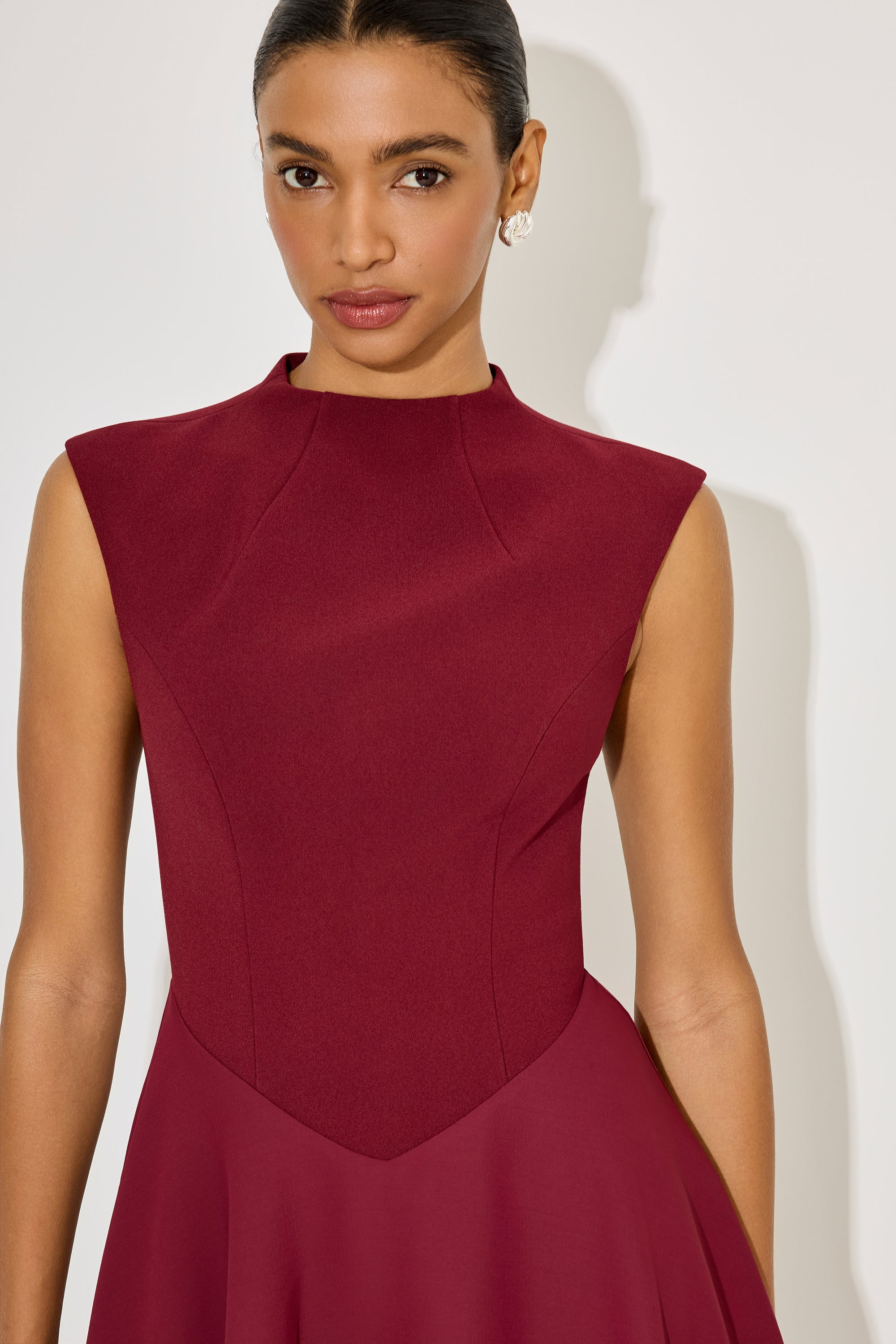 High Waist Midi Dress