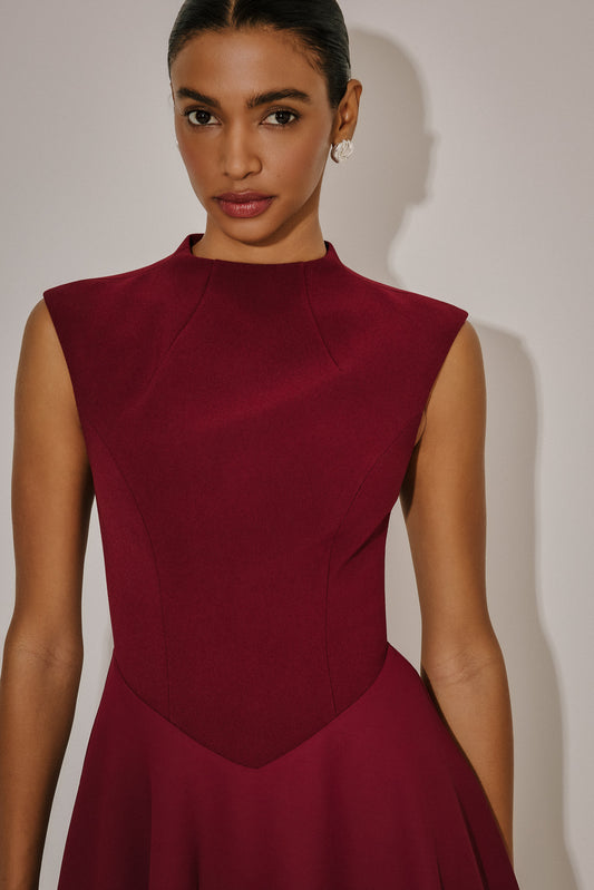 High Waist Midi Dress