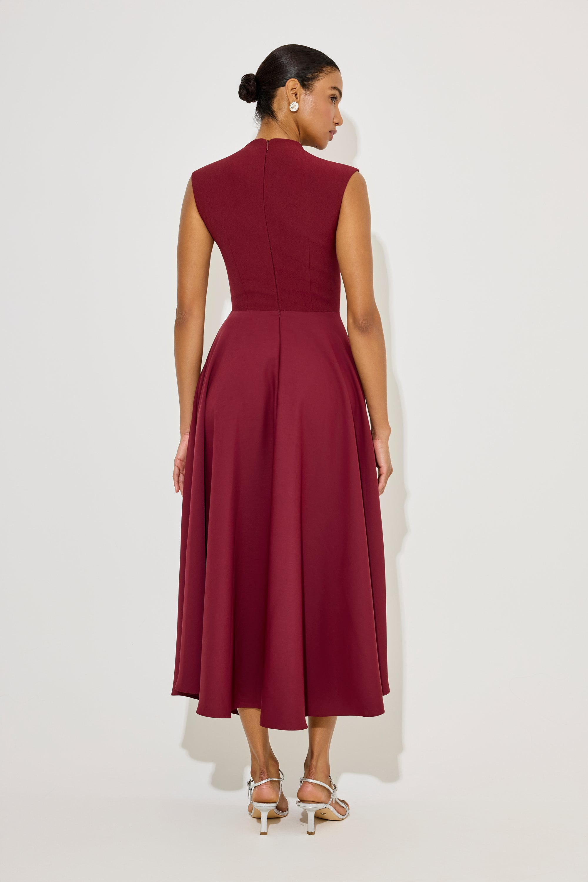 High Waist Midi Dress