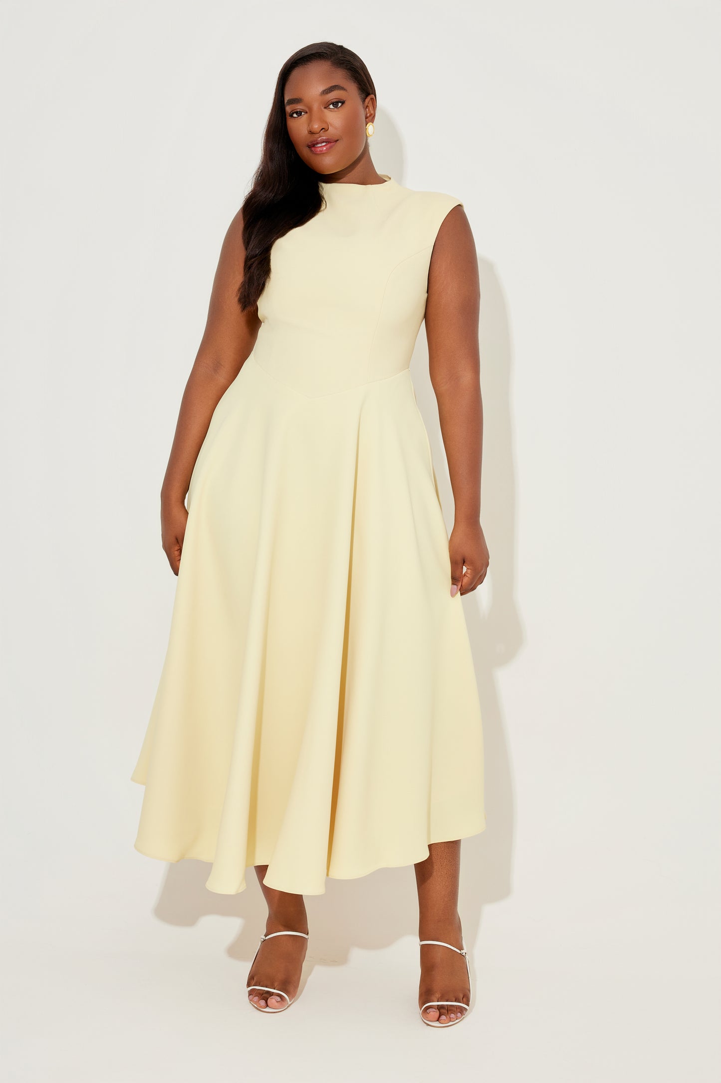 High Waist Midi Dress