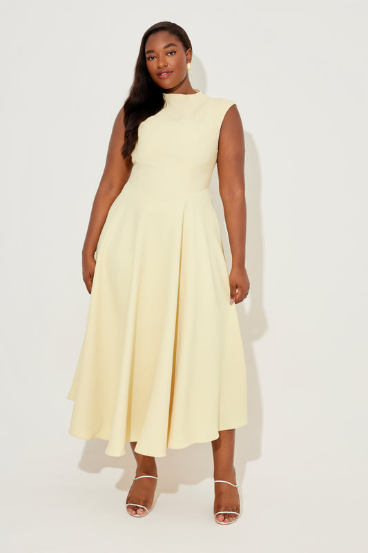 High Waist Midi Dress