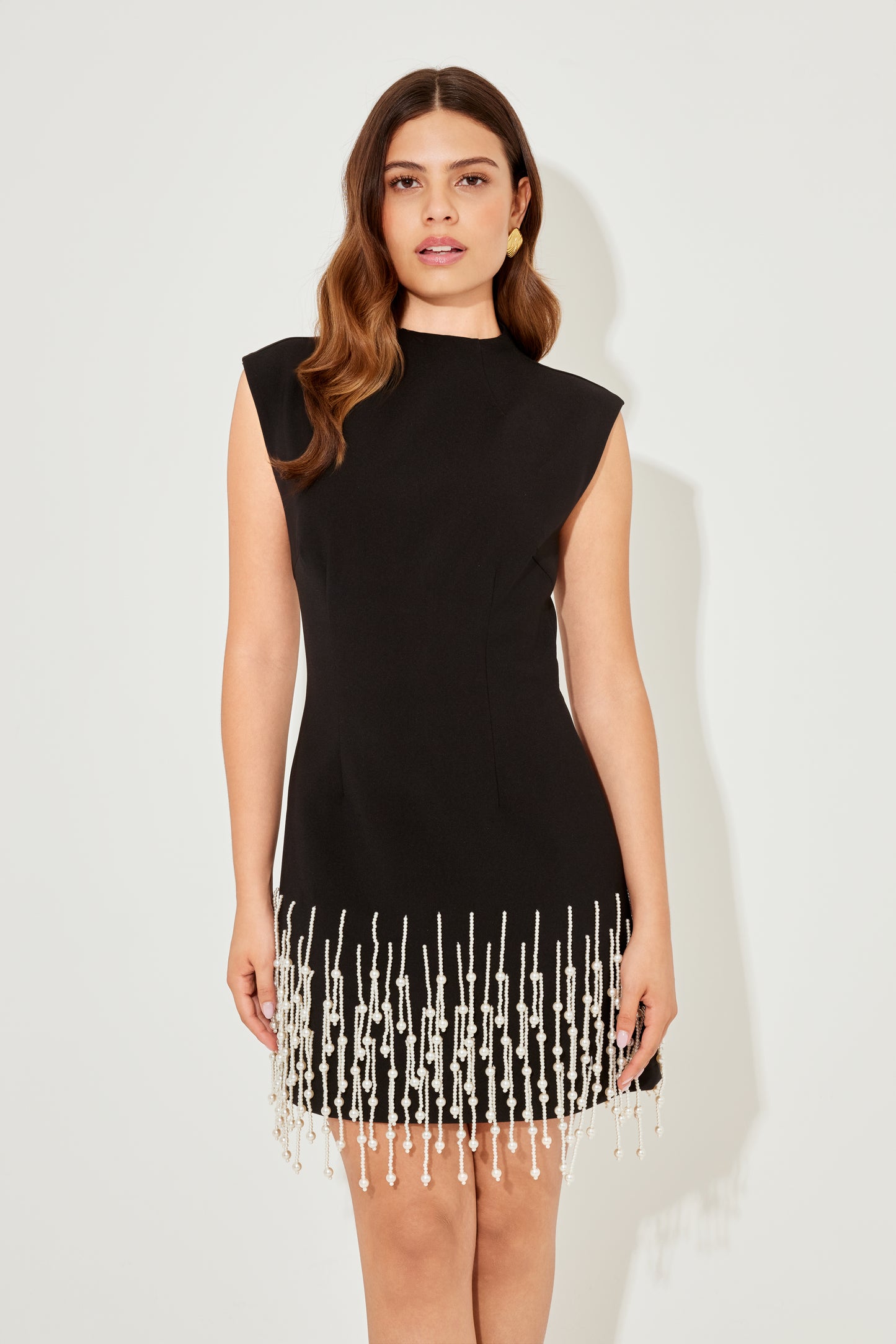 Sleeveless Pearl Drop Dress