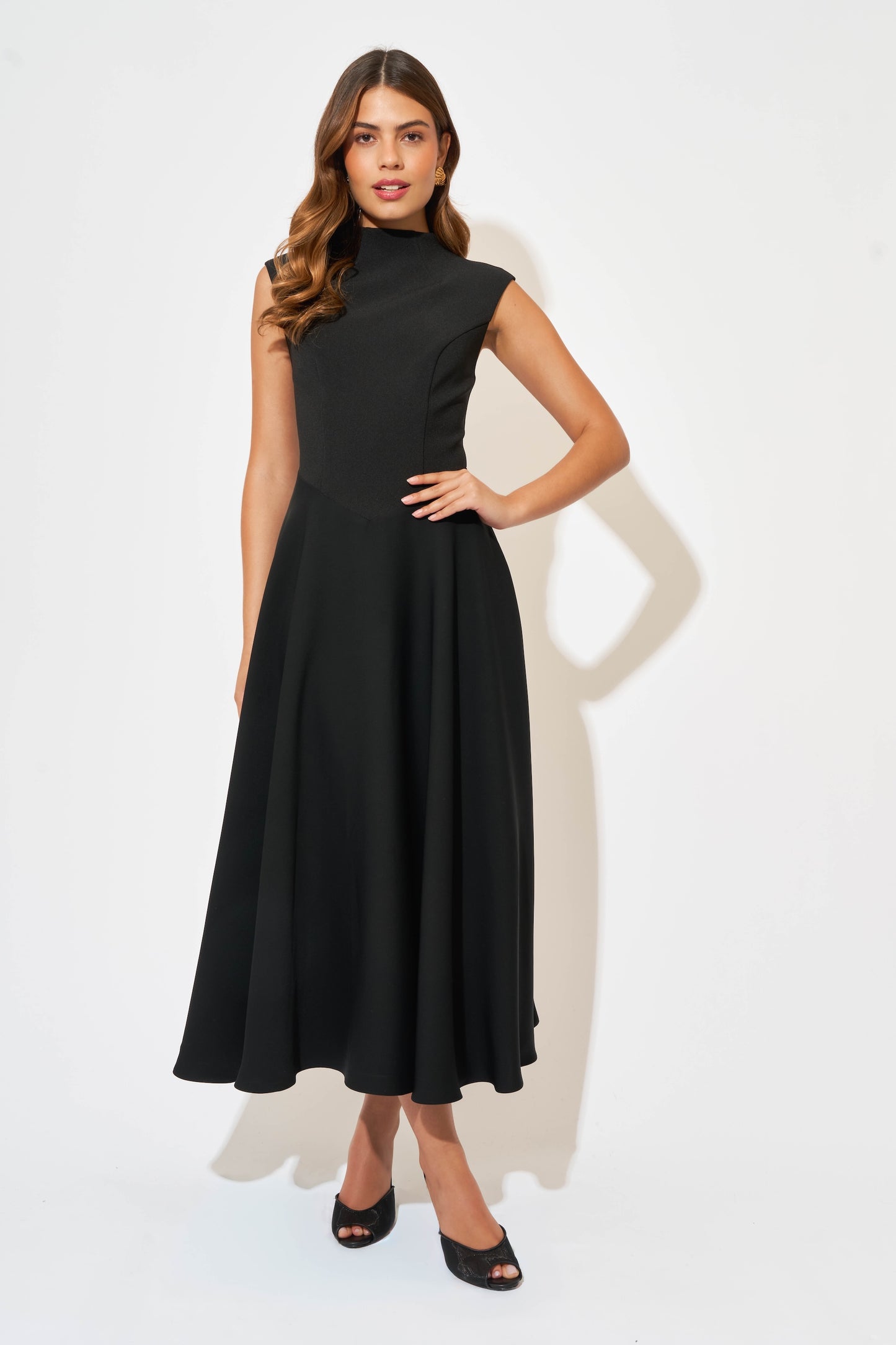 High Waist Midi Dress