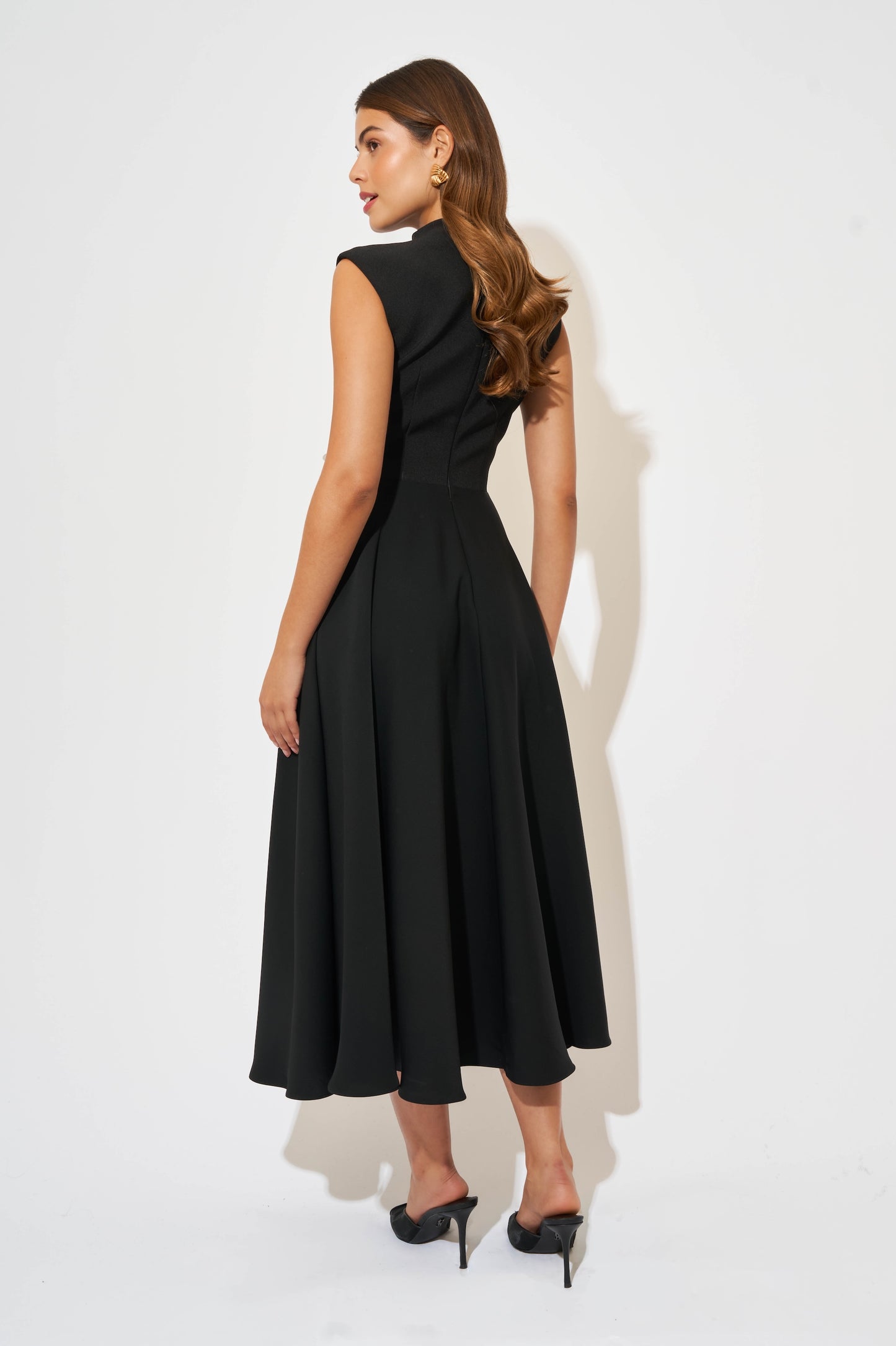 High Waist Midi Dress