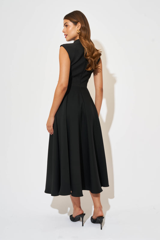 High Waist Midi Dress