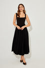 The Ultimate Muse High Waist Square Neck Midi Dress