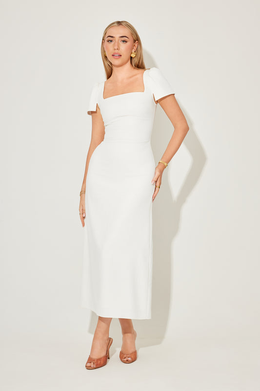Square Neck Slip Midi Dress