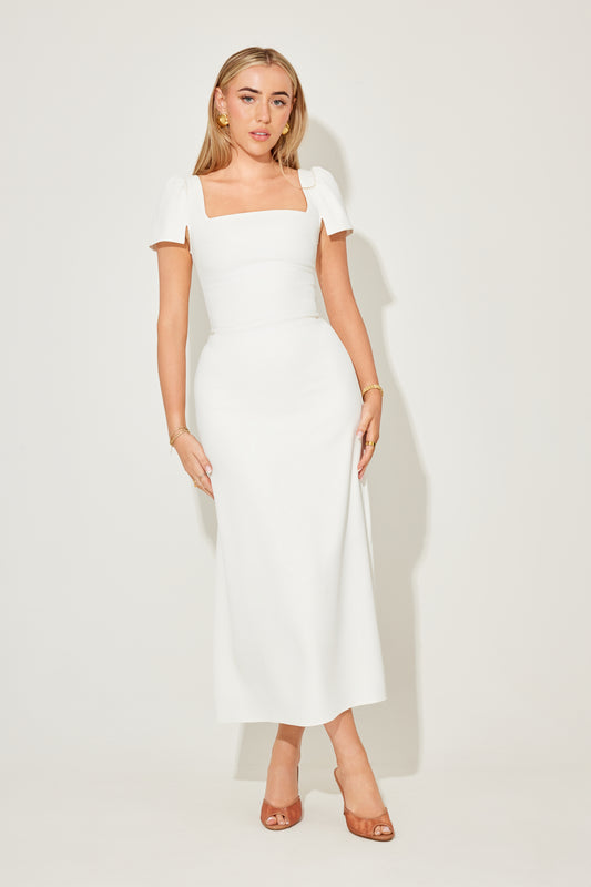 Square Neck Slip Midi Dress