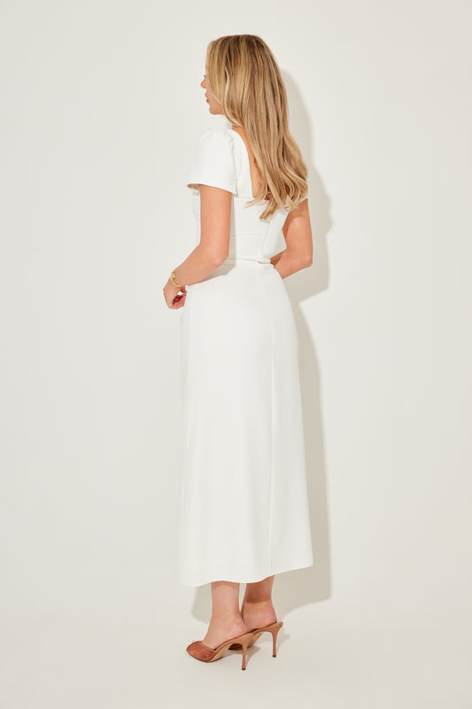 Square Neck Slip Midi Dress