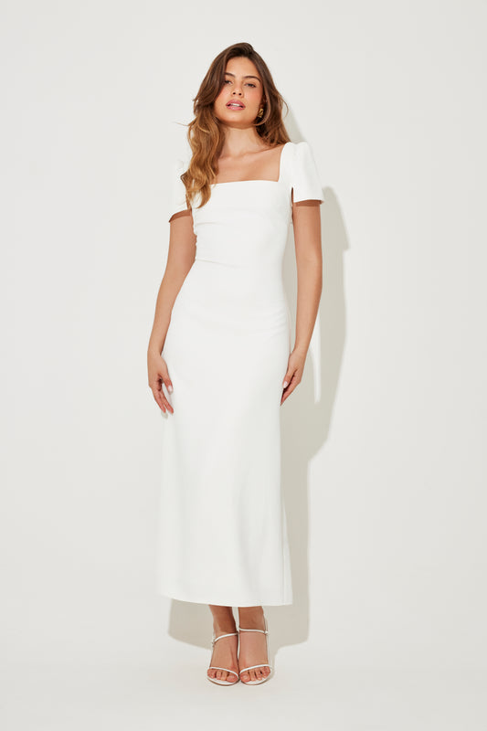 Square Neck Slip Midi Dress