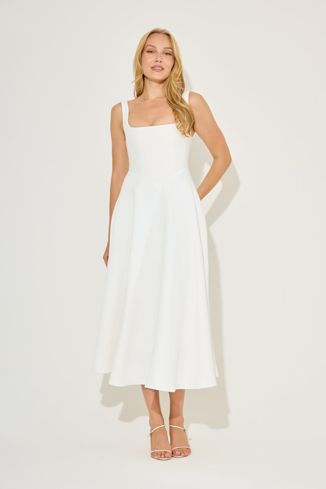 Square Neck Midi Dress