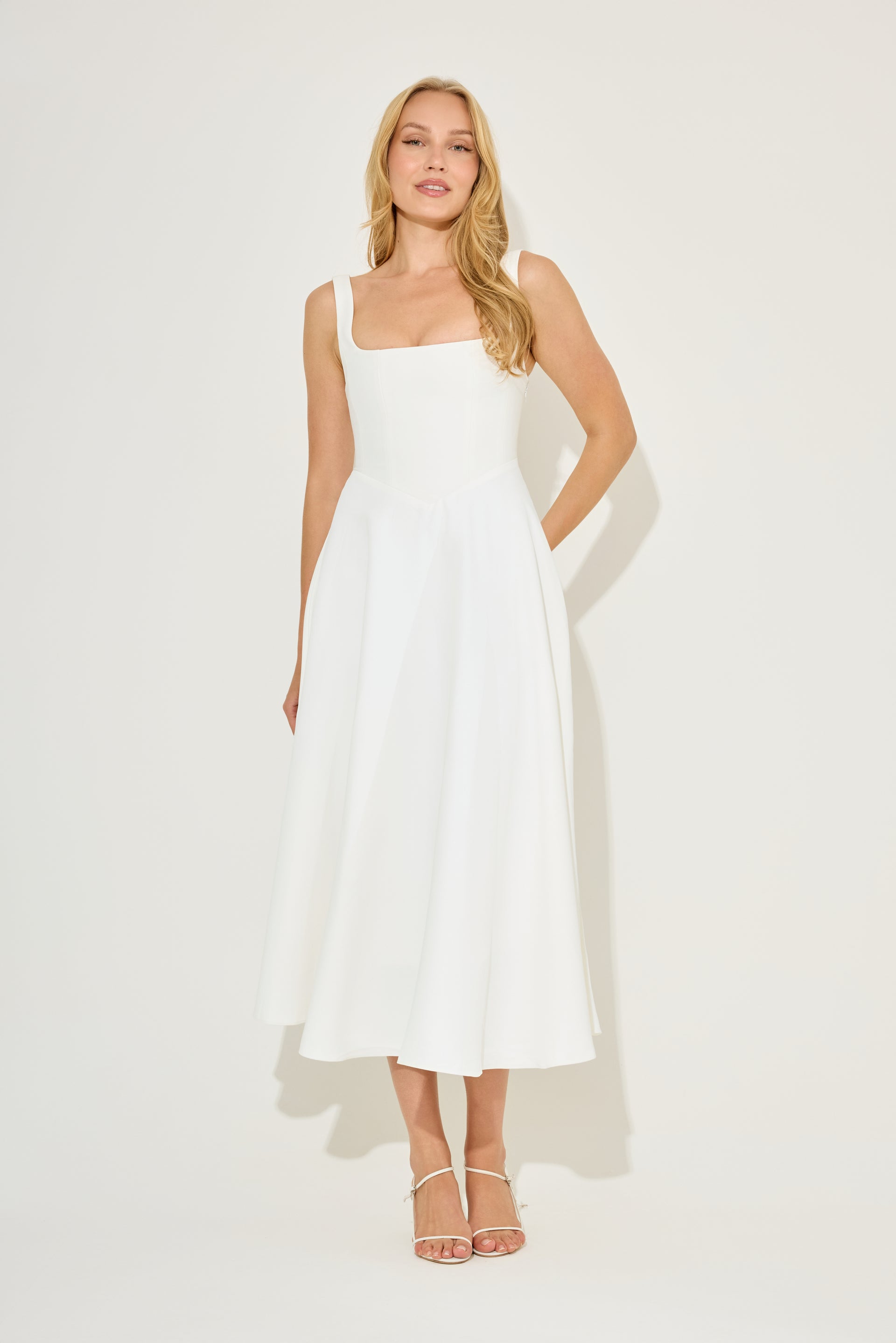 Square Neck Midi Dress Odd Muse Square Neck Midi Dress Odd Muse