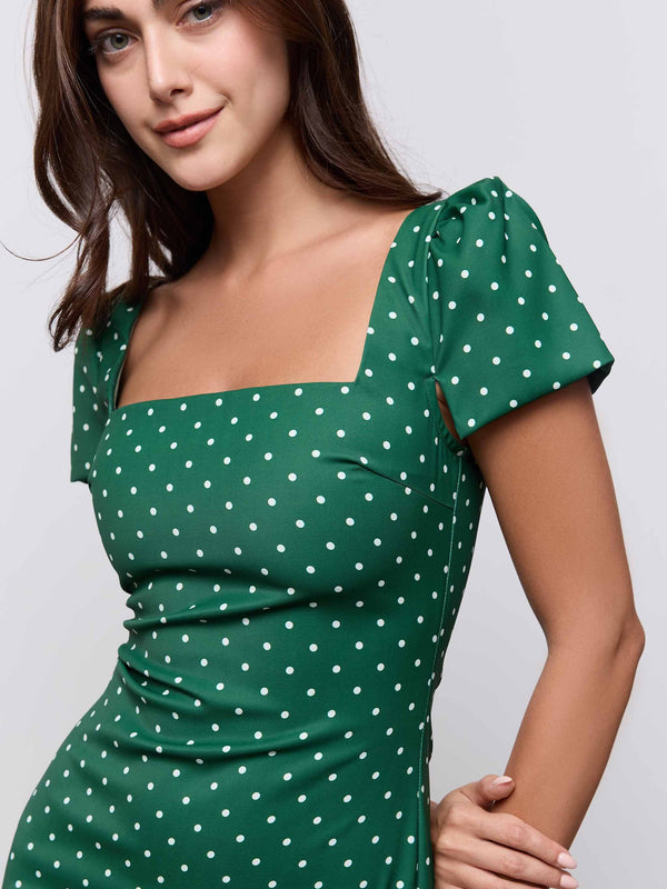 Square Neck Slip Midi Dress