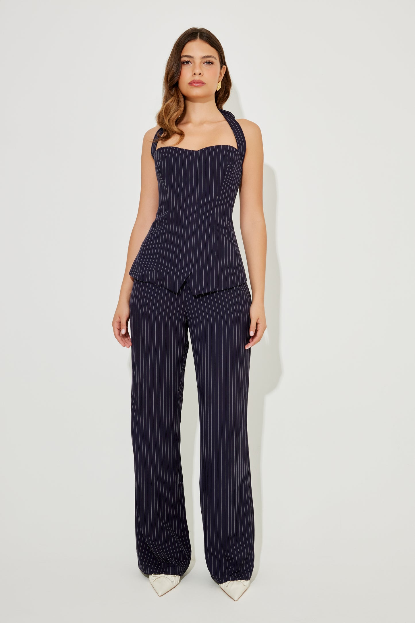 Pin Stripe Halter Top