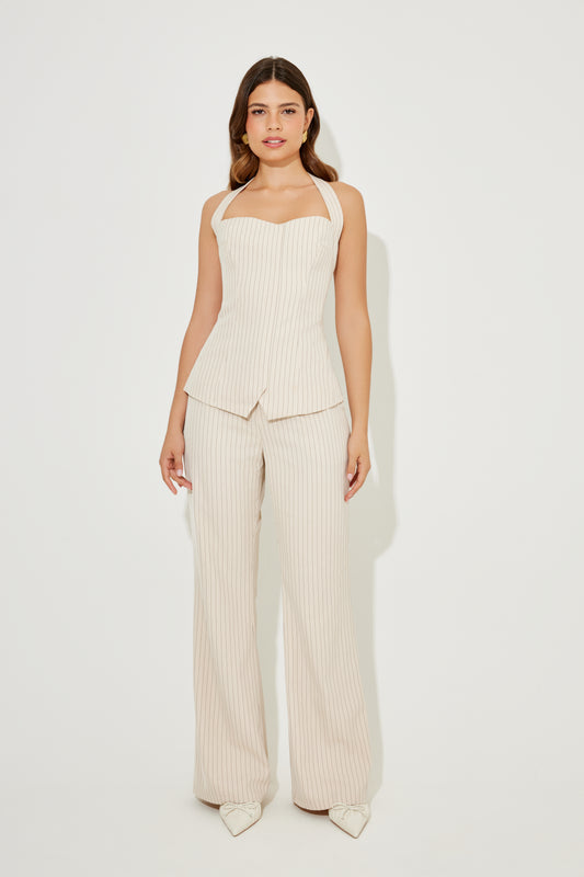 Pin Stripe Halter Top