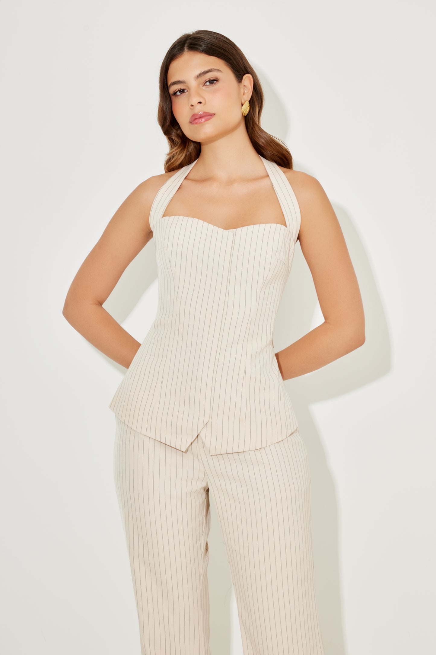 Pin Stripe Halter Top