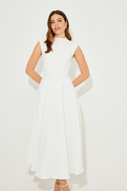 High Waist Midi Dress