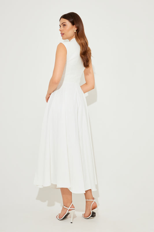 High Waist Midi Dress