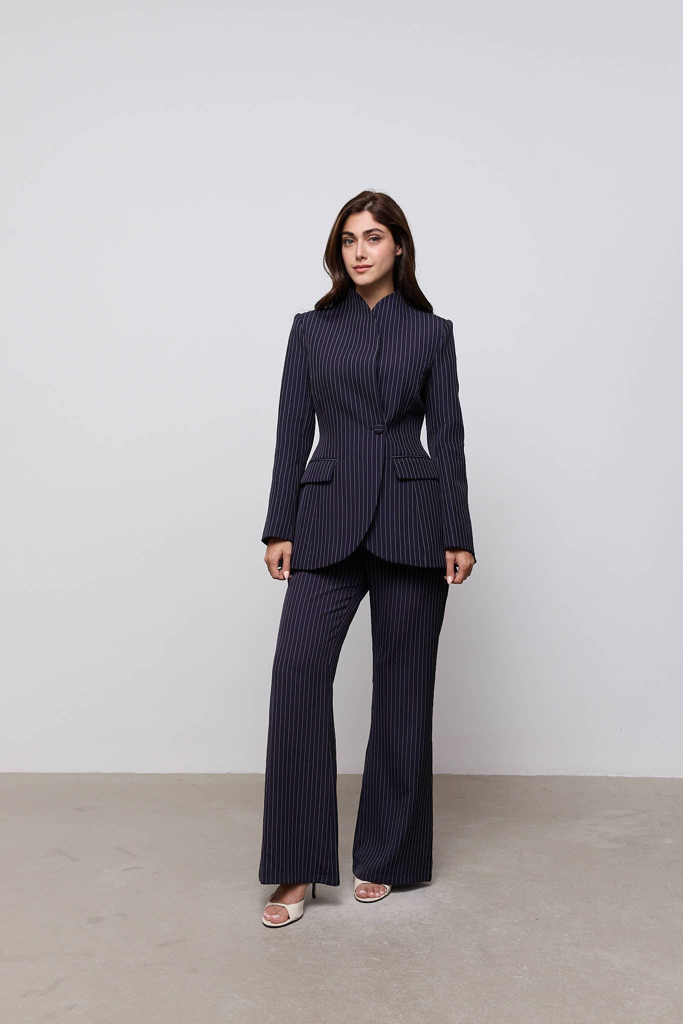 Tailored Pinstripe Blazer