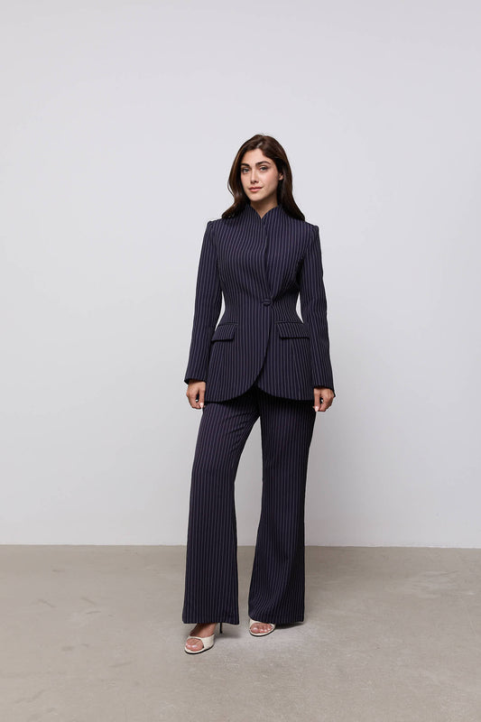 Tailored Pinstripe Blazer
