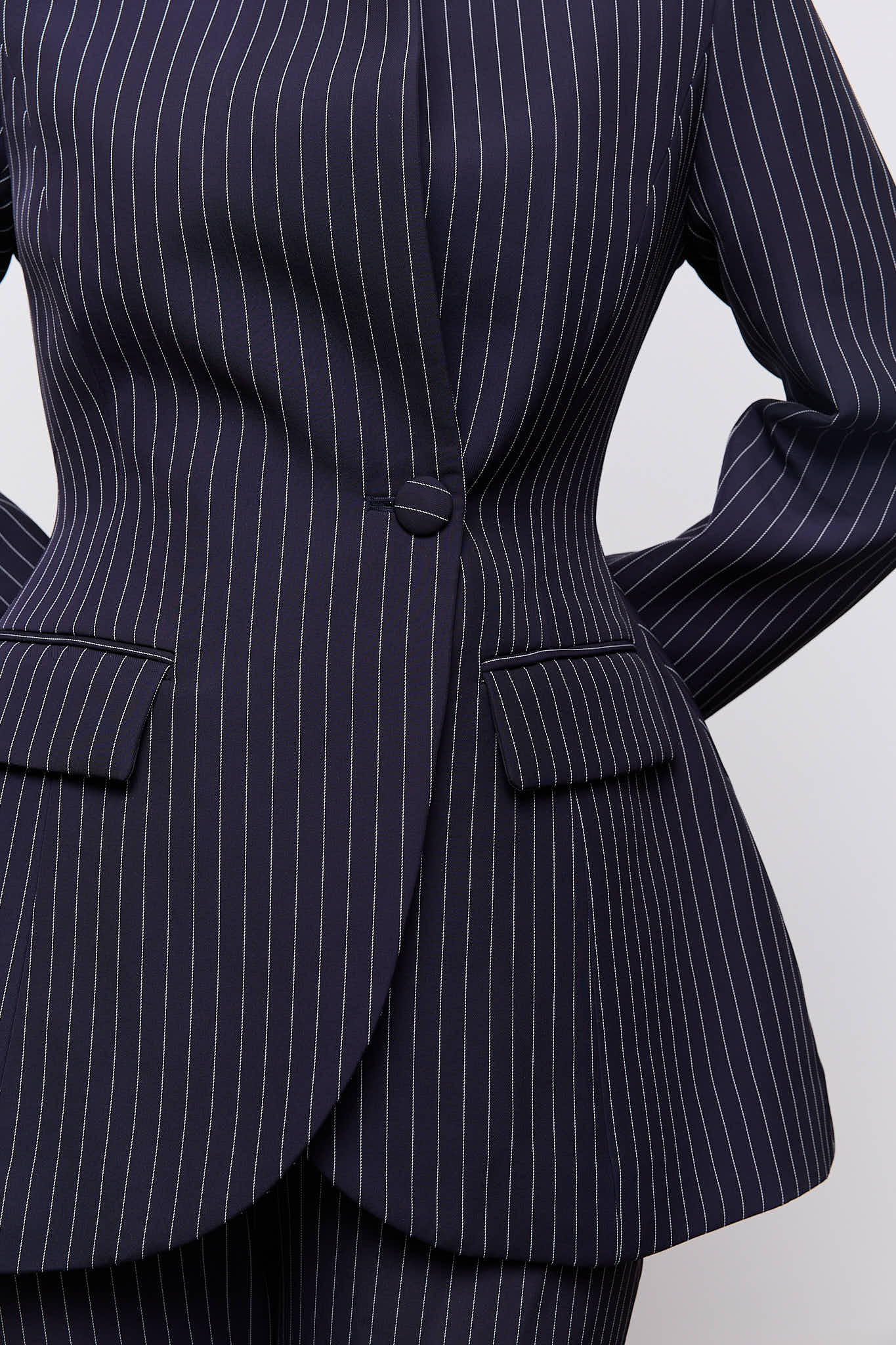 Tailored Pinstripe Blazer