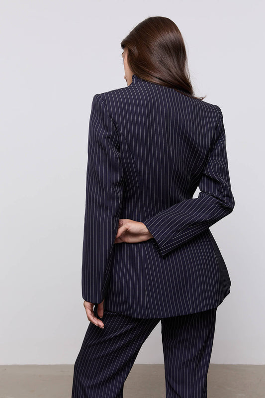 Tailored Pinstripe Blazer