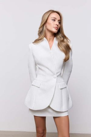 Tailored Pinstripe Blazer