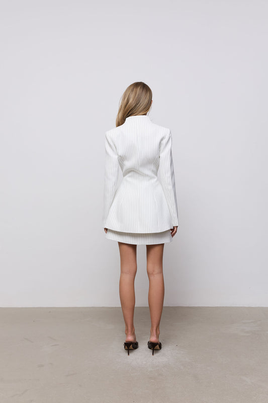 Tailored Pinstripe Blazer