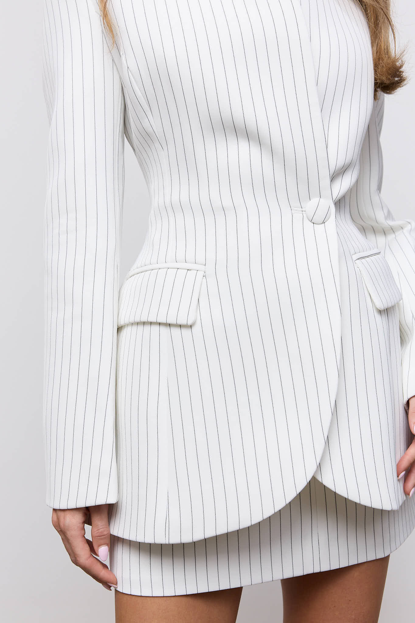 Tailored Pinstripe Blazer