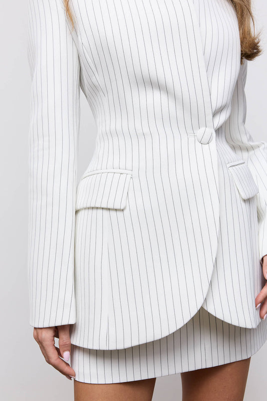 Tailored Pinstripe Blazer
