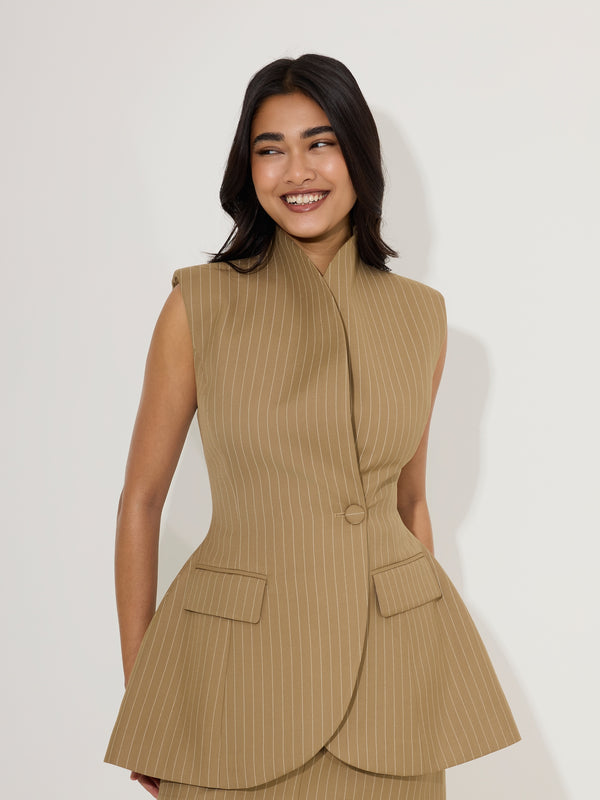 Tailored Sleeveless Blazer