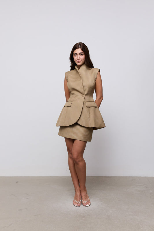 Tailored Sleeveless Blazer
