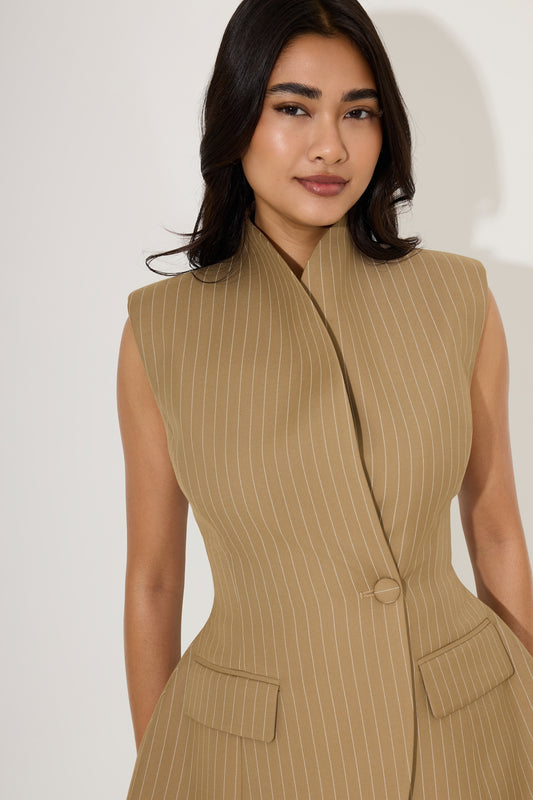 Tailored Sleeveless Blazer