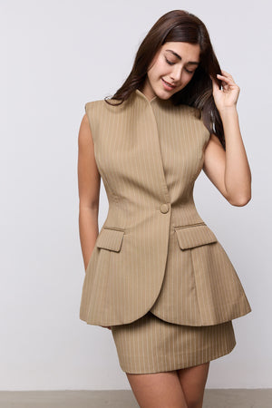 Tailored Sleeveless Blazer