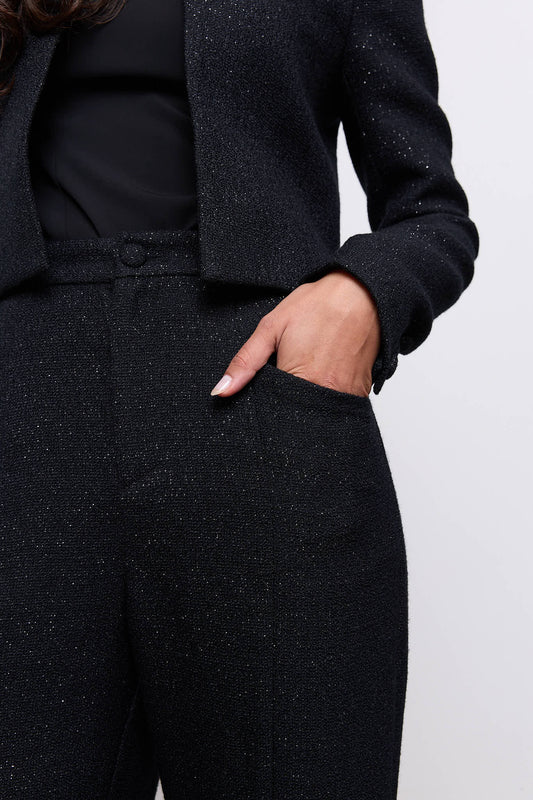 Tweed Slim Flare Trousers