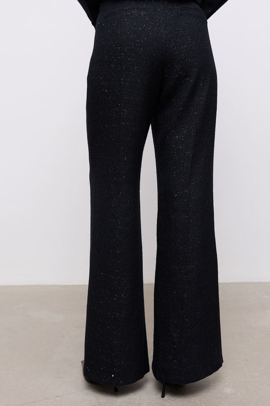 Tweed Slim Flare Trousers