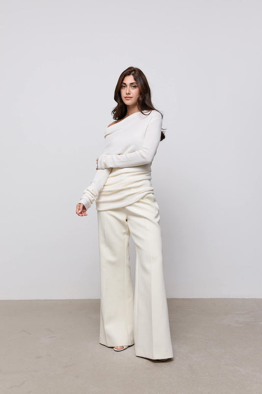 Wool Asymmetric Top
